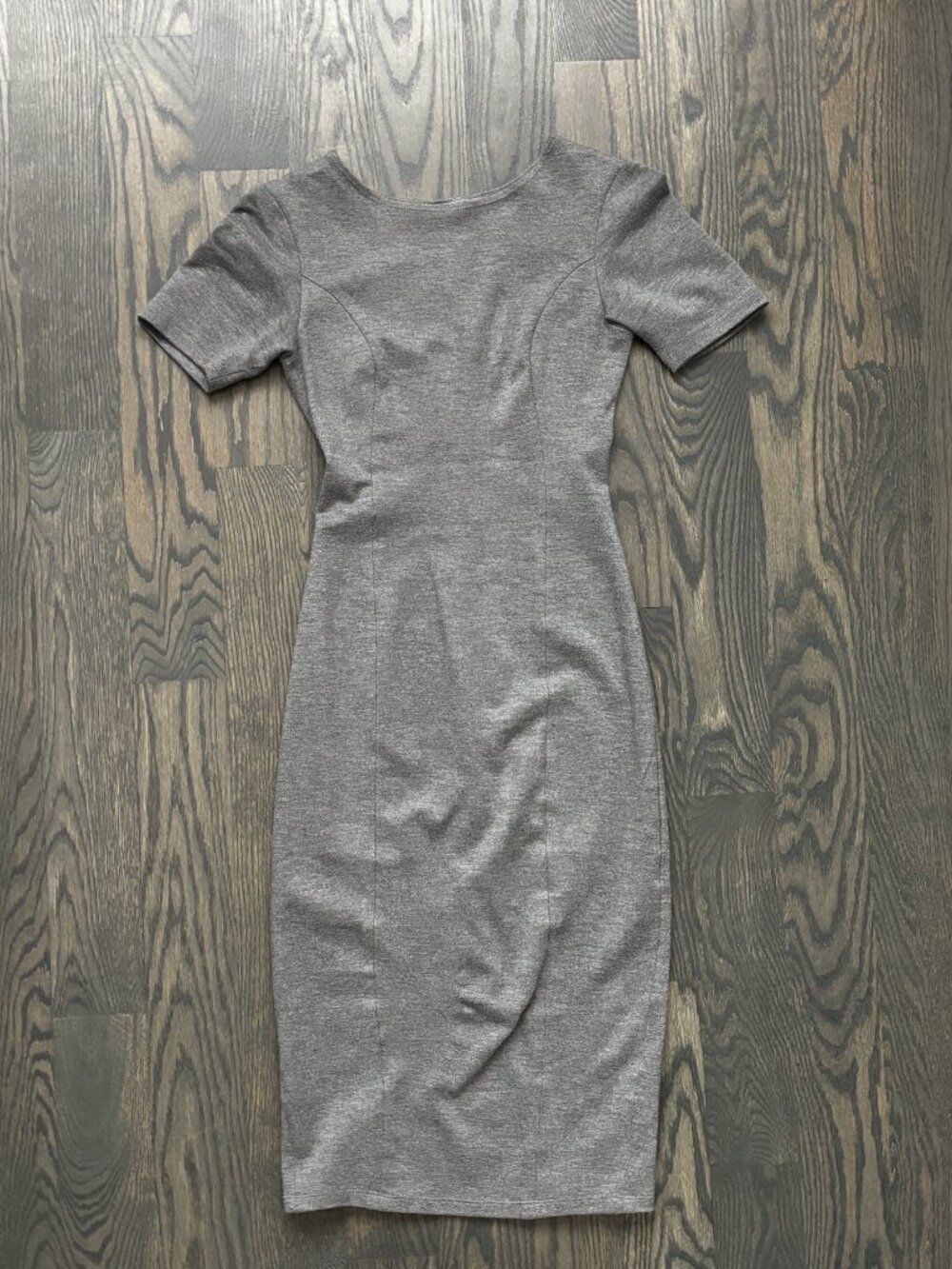 American Apparel grey midi pencil bodycon dress with short sleeves size XS